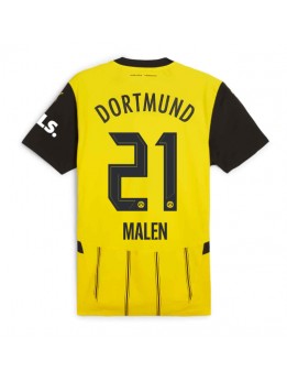 Borussia Dortmund Donyell Malen #21 Replika Hemmakläder 2024-25 Kortärmad